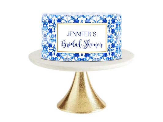 Mediterranean Tiles, Blue and White Tile Edible Paper, Italy, Italian Blue Tile, Icing Image, Italian, Greek, Moroccan Tiles