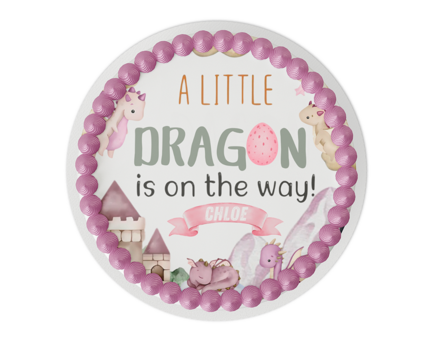 Dragon Baby Shower Cake Toppers