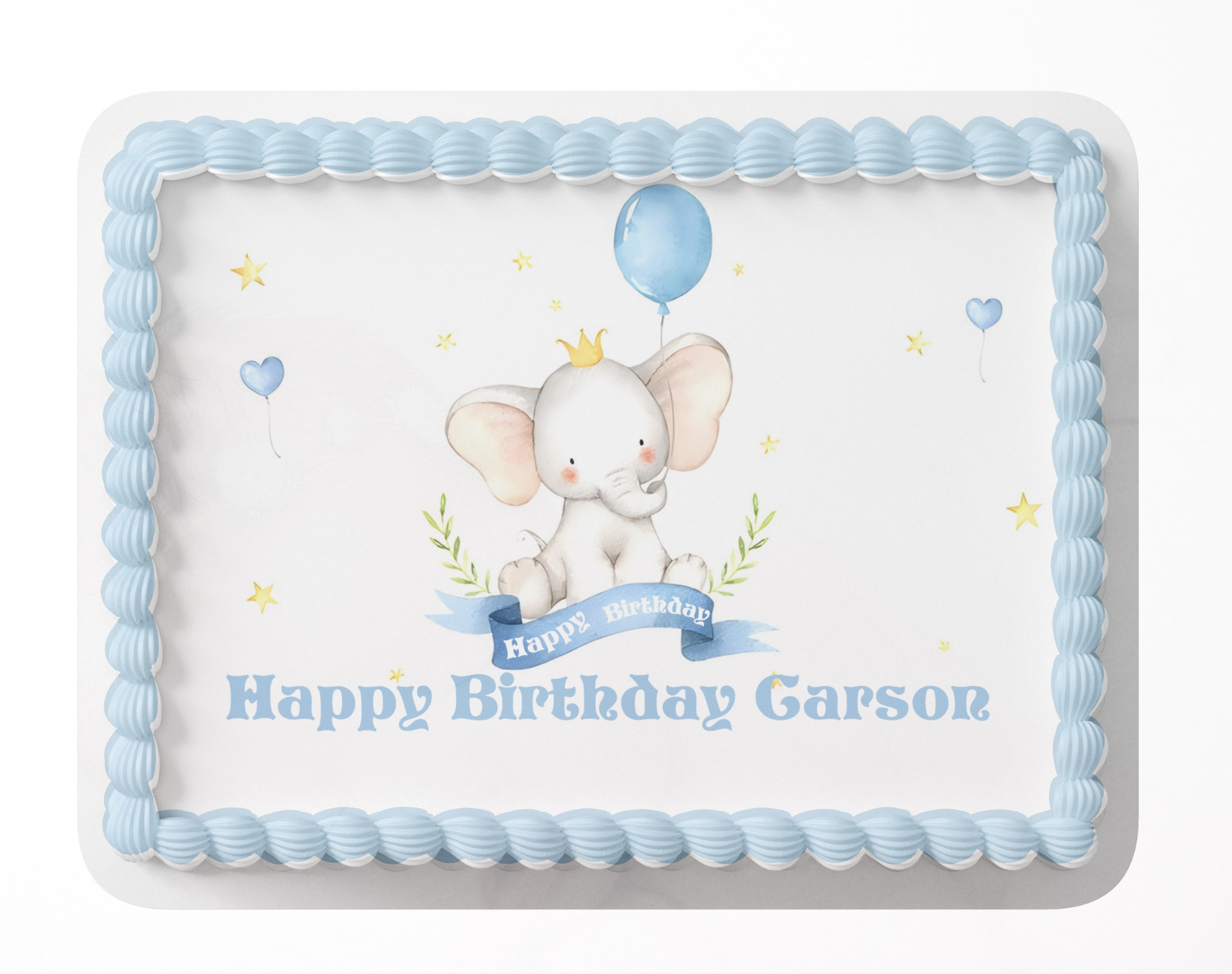 Elephant Birthday Party Cake Topper First Birthday