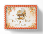 Falling In Love With Baby Cake Topper, Fall baby Shower Pumpkin Baby Shower