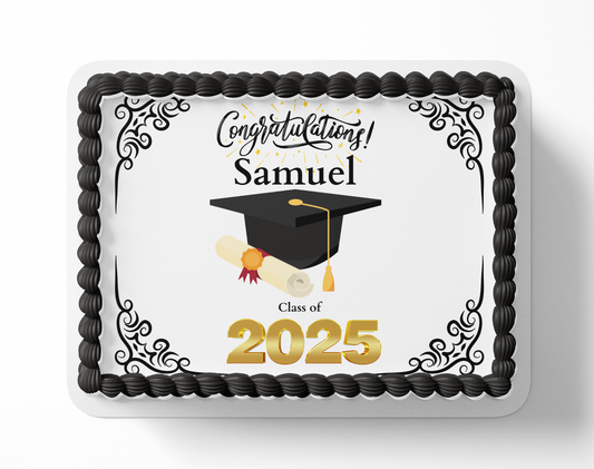 Graduation Cake Topper 2025, Graduation Party, Edible Image