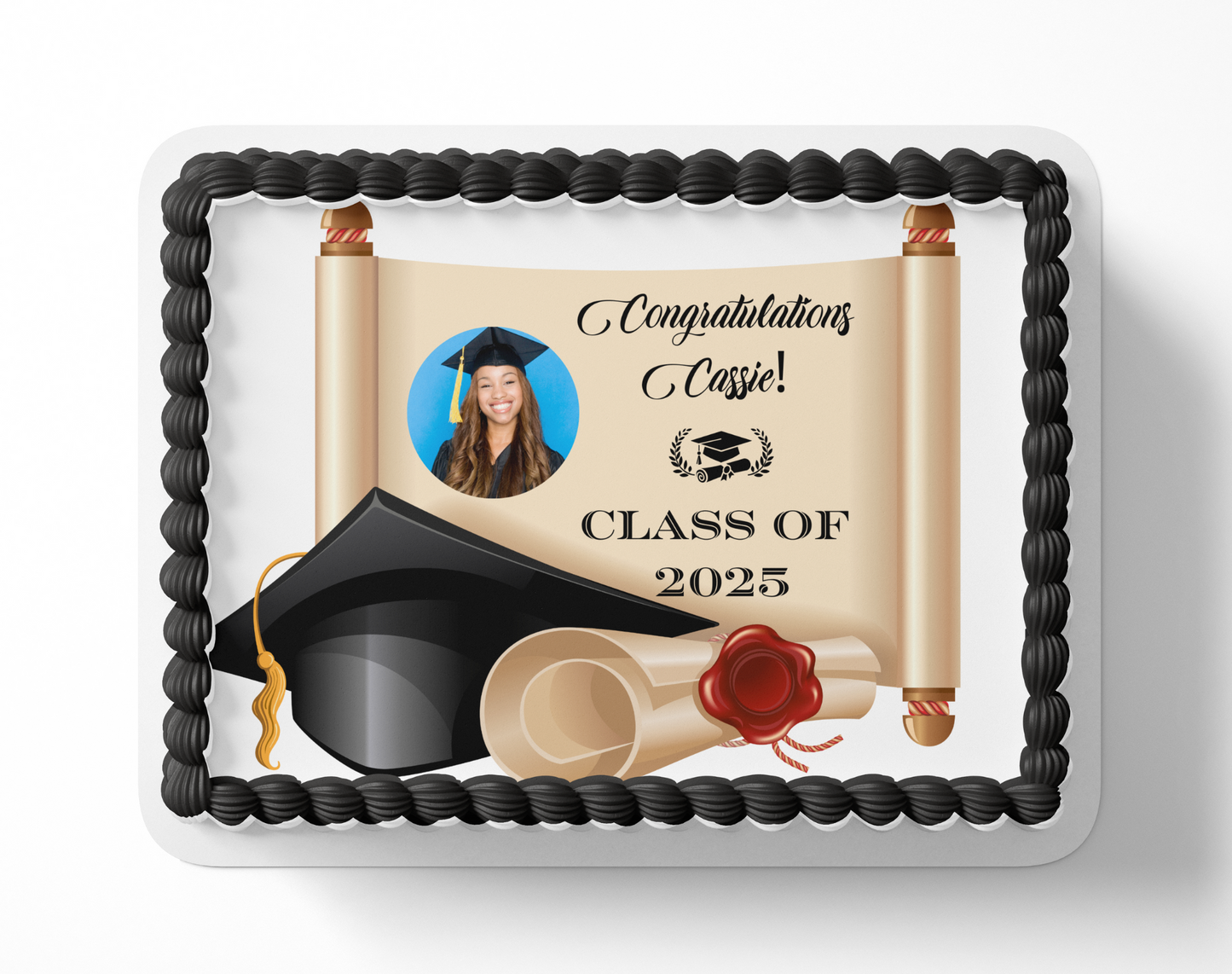 Graduation Cake Topper 2025, Graduation Party, Edible Image