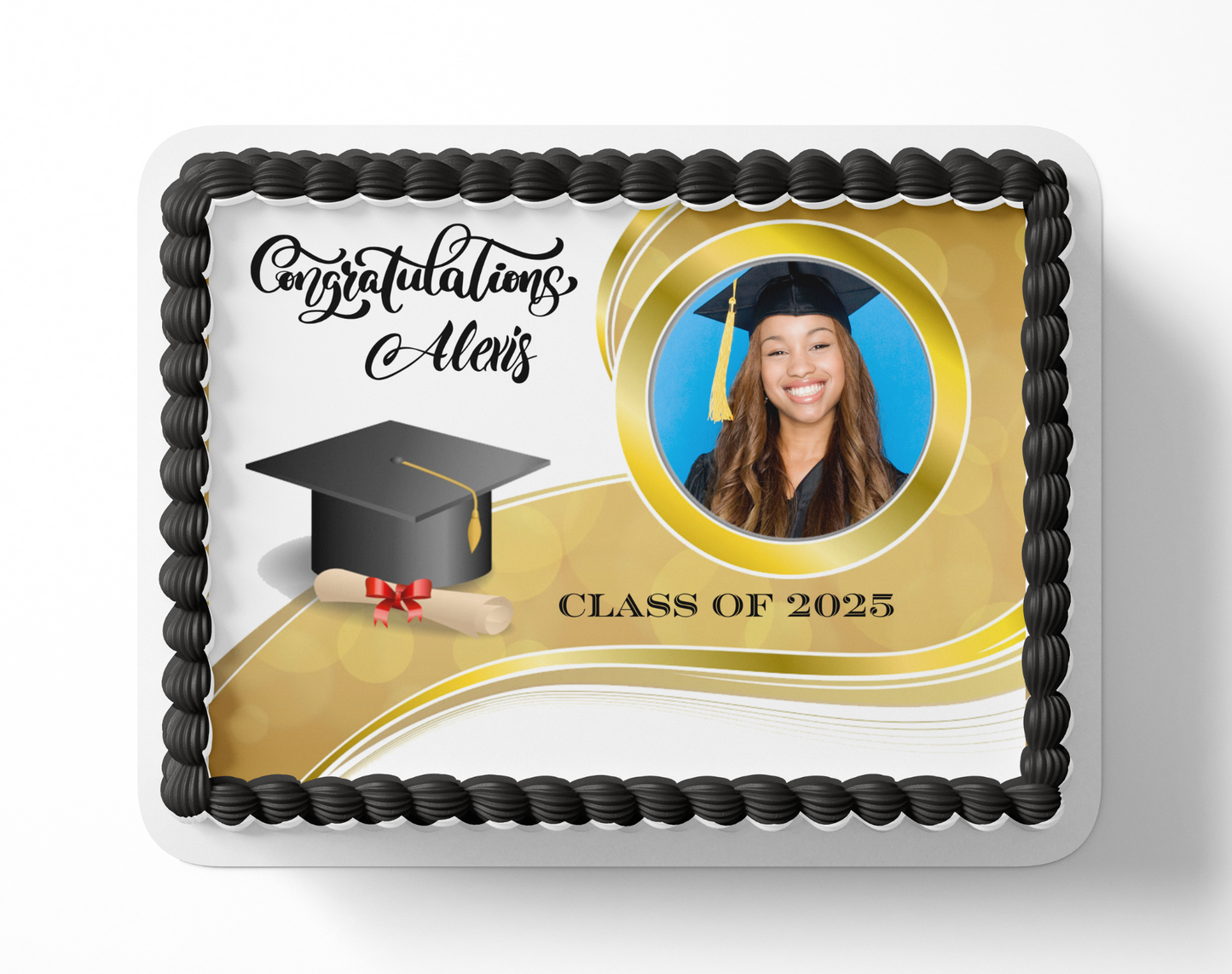 Graduation Cake Topper, Graduation Party, Edible Image