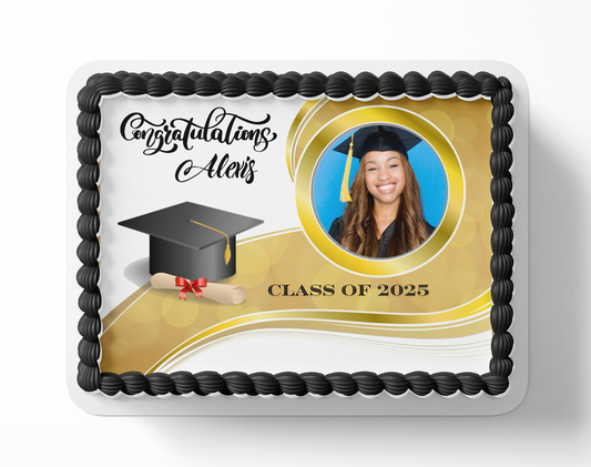 Graduation Cake Topper, Graduation Party, Edible Image