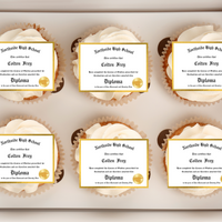 Graduation Diploma Cupcake Toppers