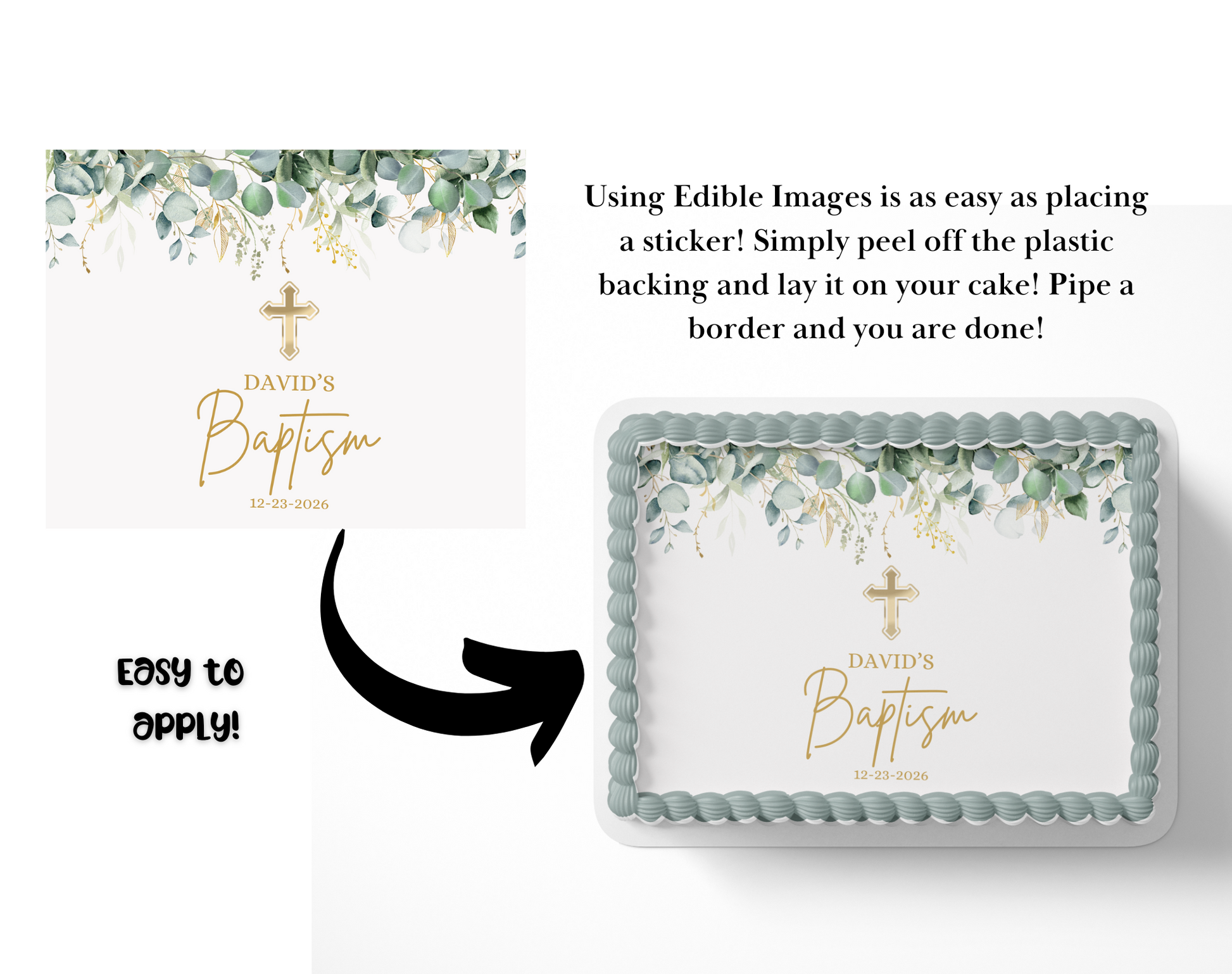 Baptism Cake Toppers Edible Baptism Cake Topper Christening Cake Topper