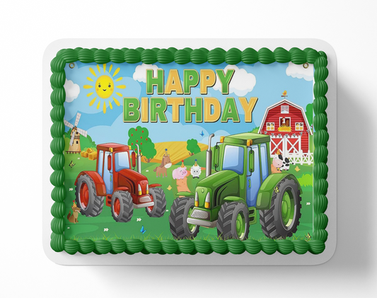 Farm Birthday Party cake topper