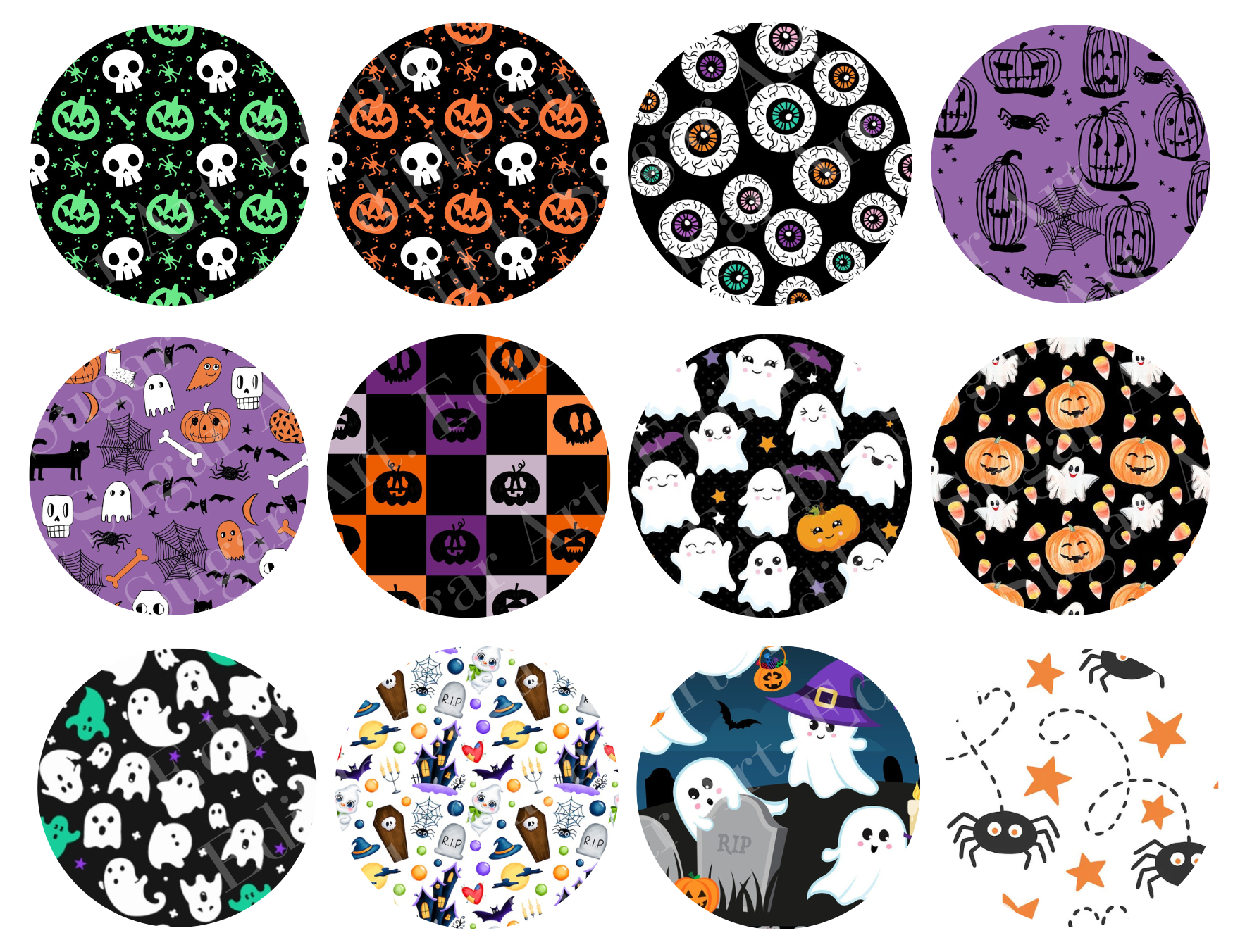 Halloween Cupcake Toppers, halloween Cake topper, halloween cake decorationos, halloween party, Bat, Black Cat, pumpkins, ghost