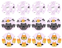 Halloween Cupcake Toppers, halloween Cake topper, halloween cake decorationos, halloween party, Bat, Black Cat, pumpkins, ghost