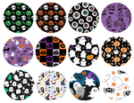 Halloween Cupcake Toppers, halloween Cake topper, halloween cake decorationos, halloween party, Bat, Black Cat, pumpkins, ghost