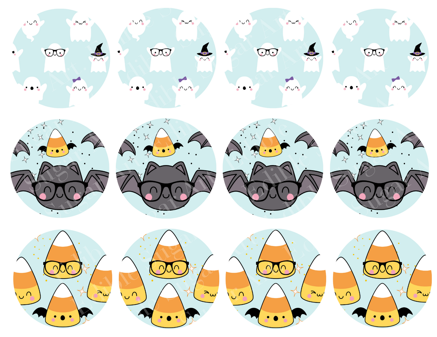 Halloween Cupcake Toppers, halloween Cake topper, halloween cake decorationos, halloween party, Bat, Black Cat, pumpkins, ghost