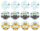 Halloween Cupcake Toppers, halloween Cake topper, halloween cake decorationos, halloween party, Bat, Black Cat, pumpkins, ghost