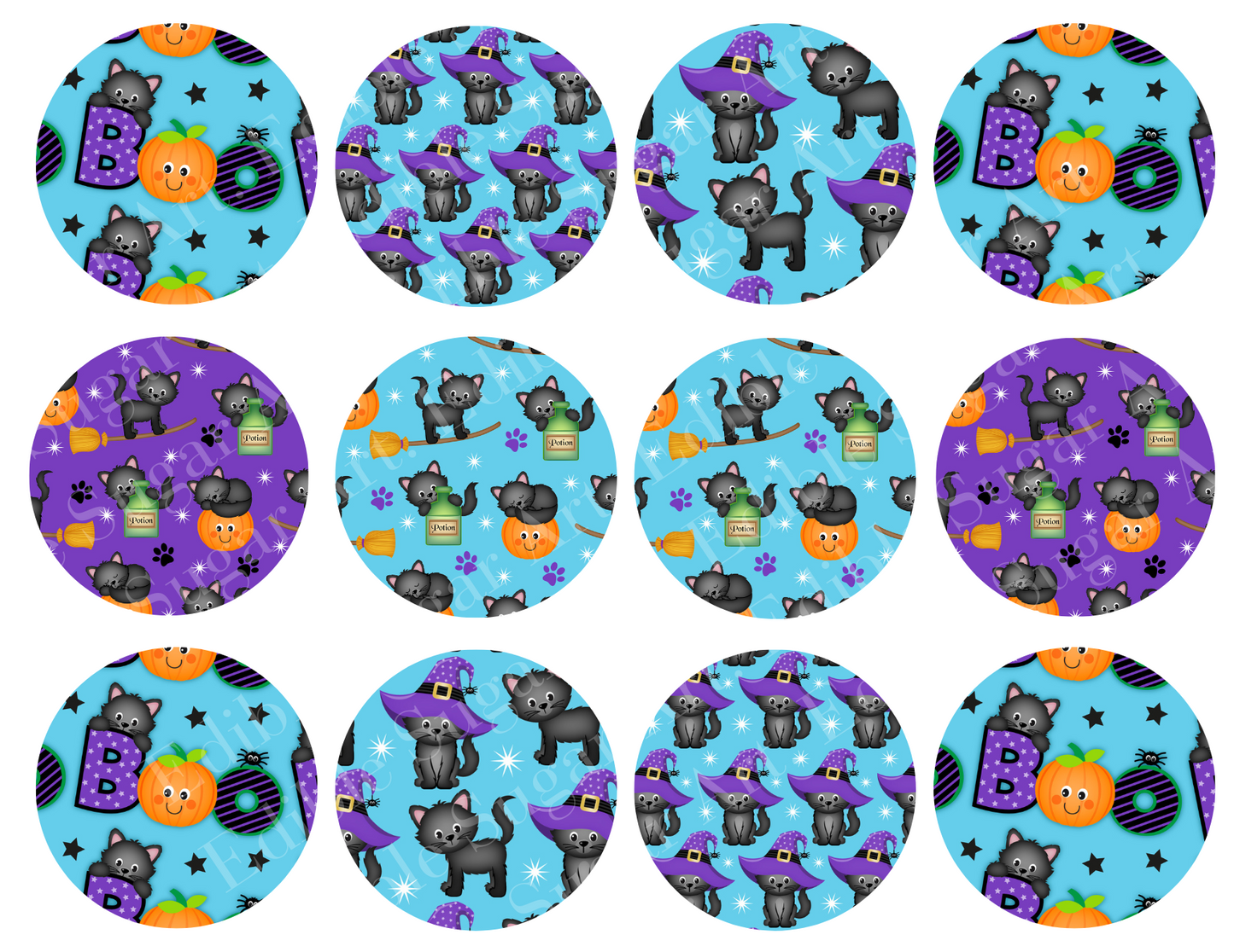 Halloween Cupcake Toppers, halloween Cake topper, halloween cake decorationos, halloween party, Bat, Black Cat, pumpkins, ghost