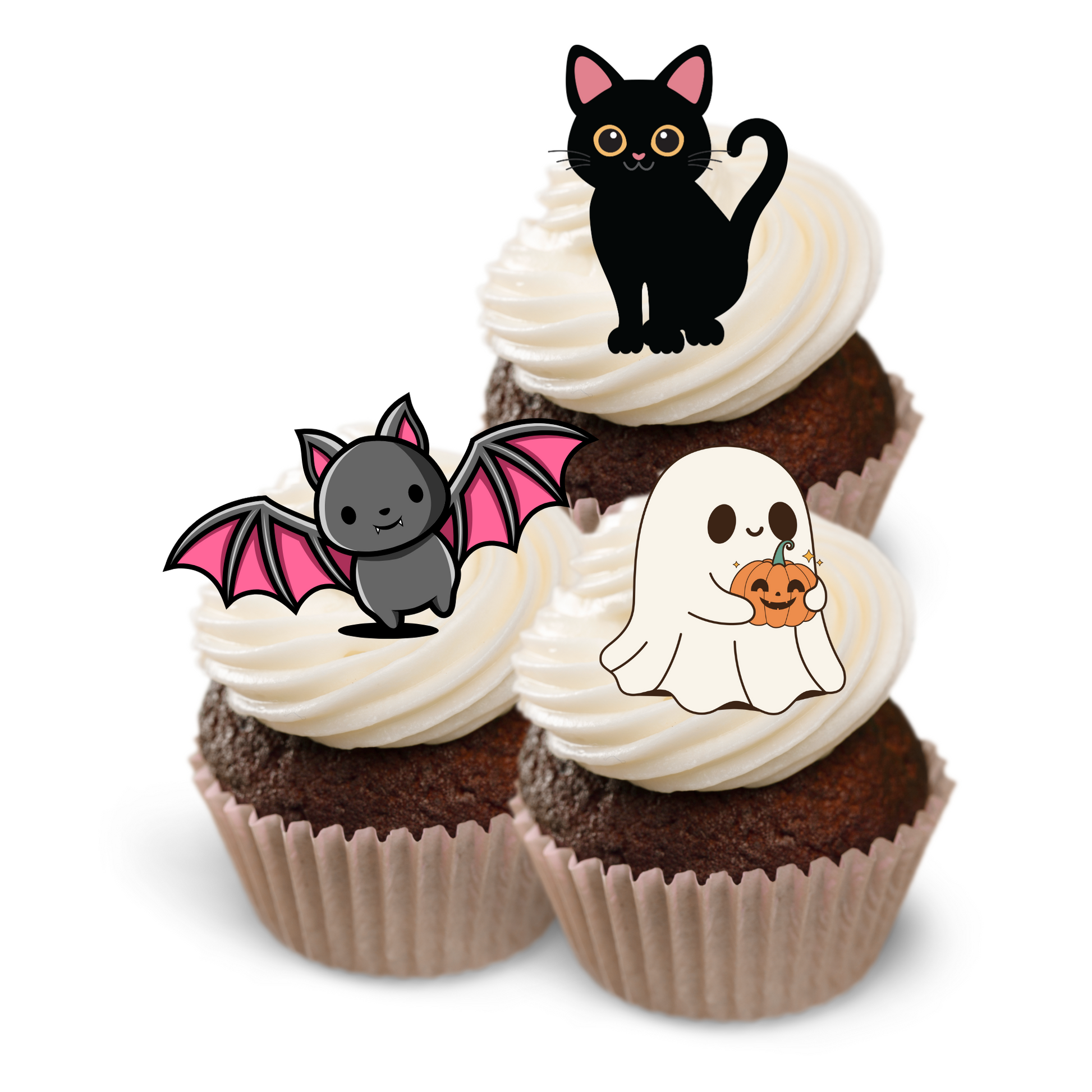 Halloween cupcake toppers , ghost cupcake toppers, cute ghost, 