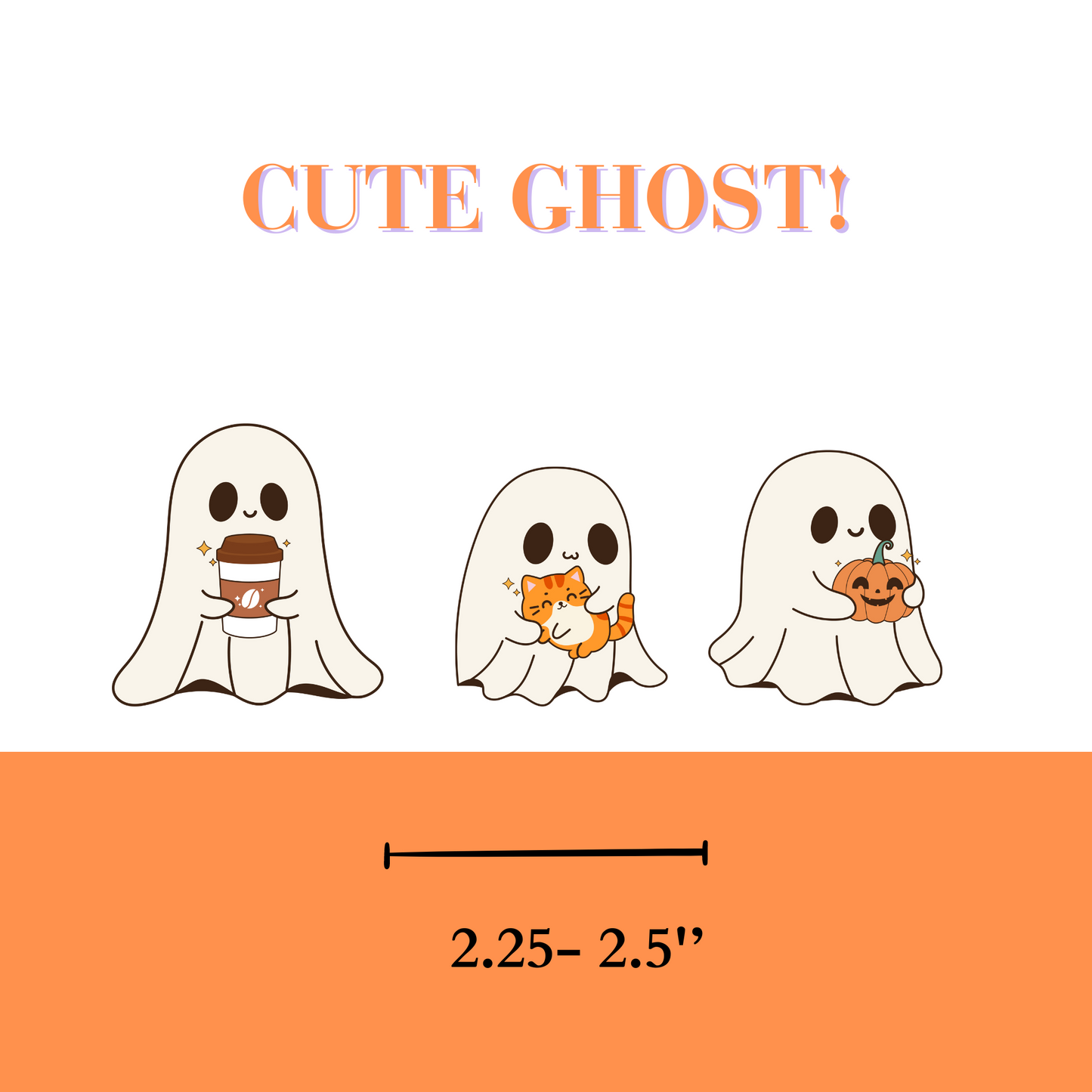 Halloween cupcake toppers , ghost cupcake toppers, cute ghost, 