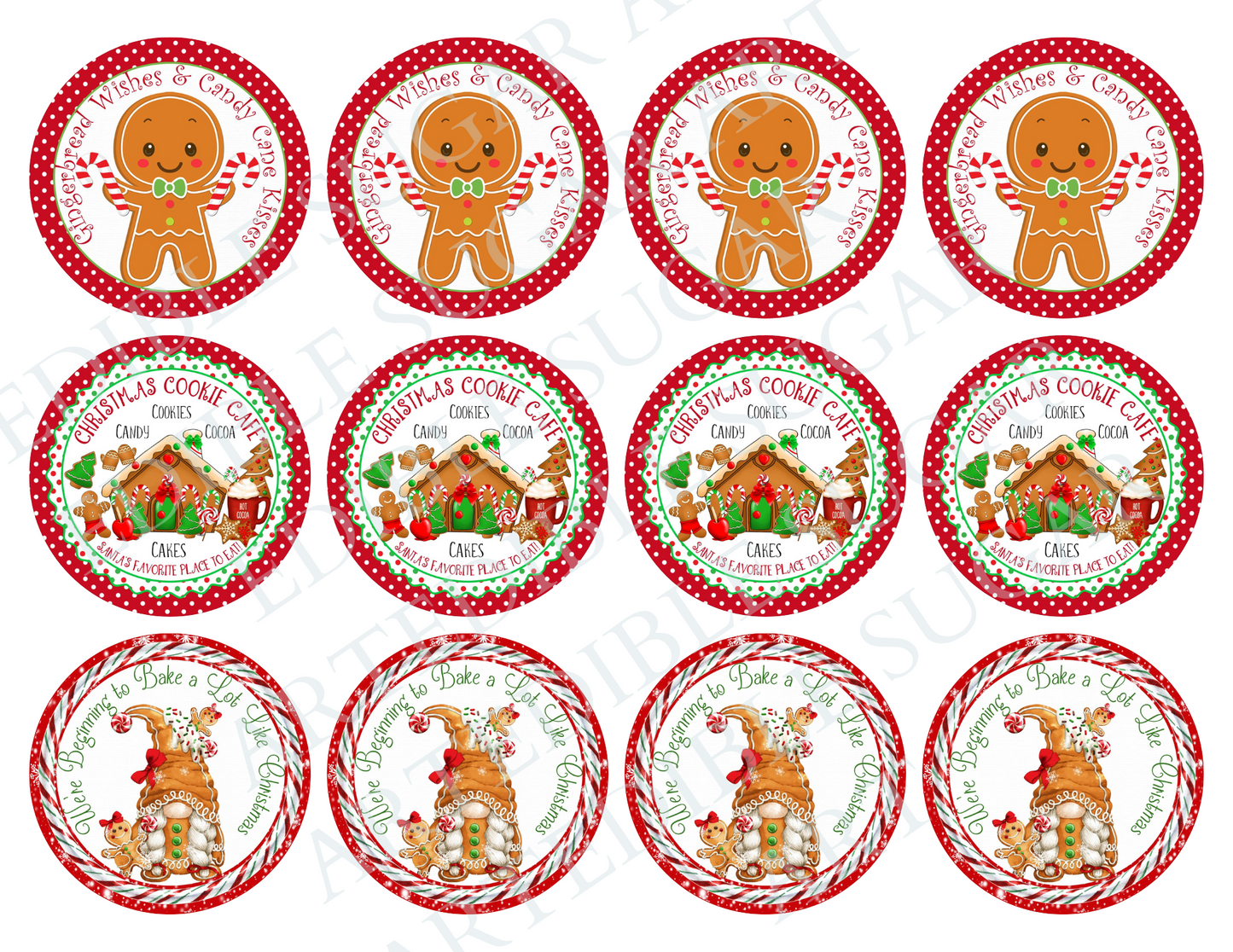 gingerbread man cupcake topper