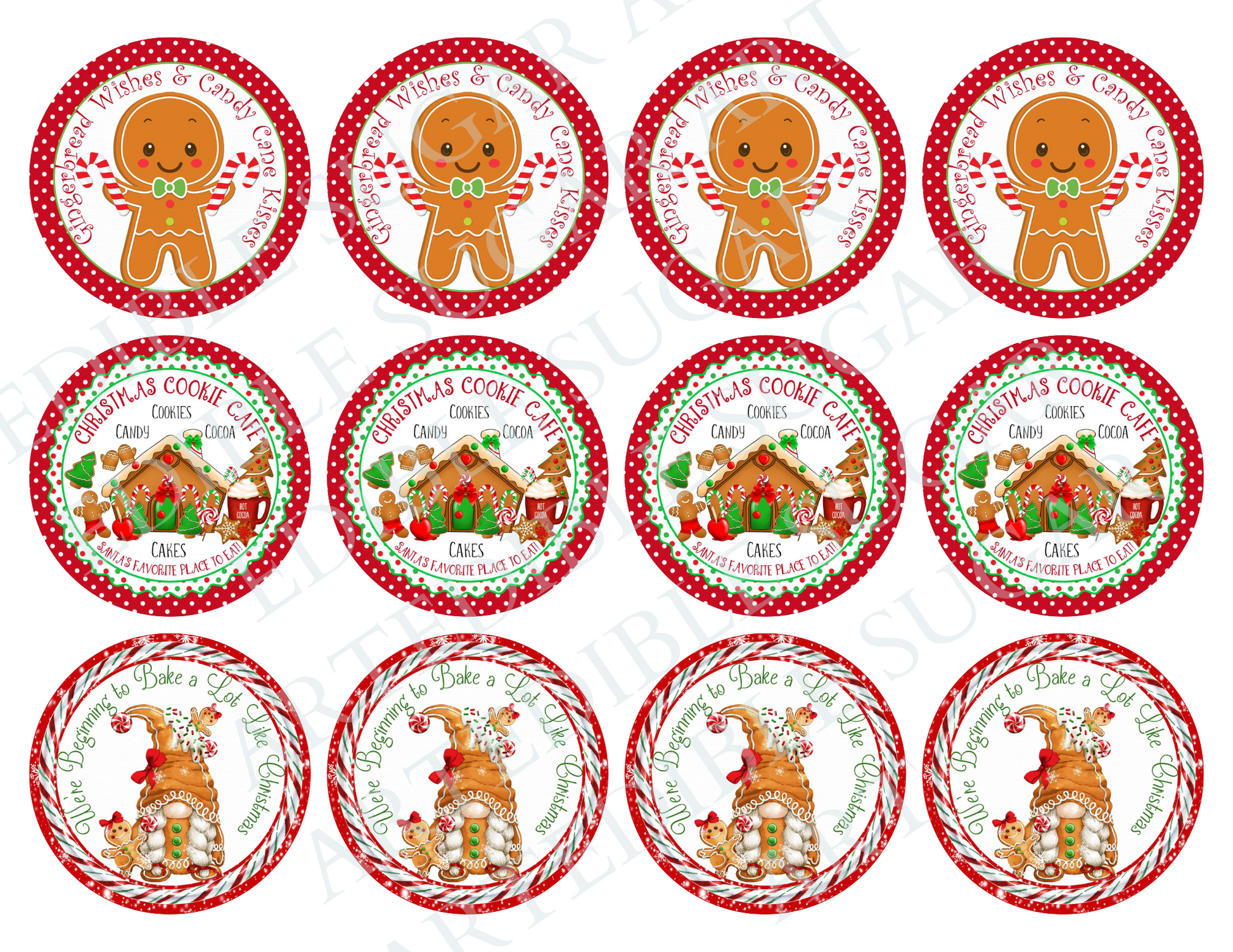 gingerbread man cupcake topper