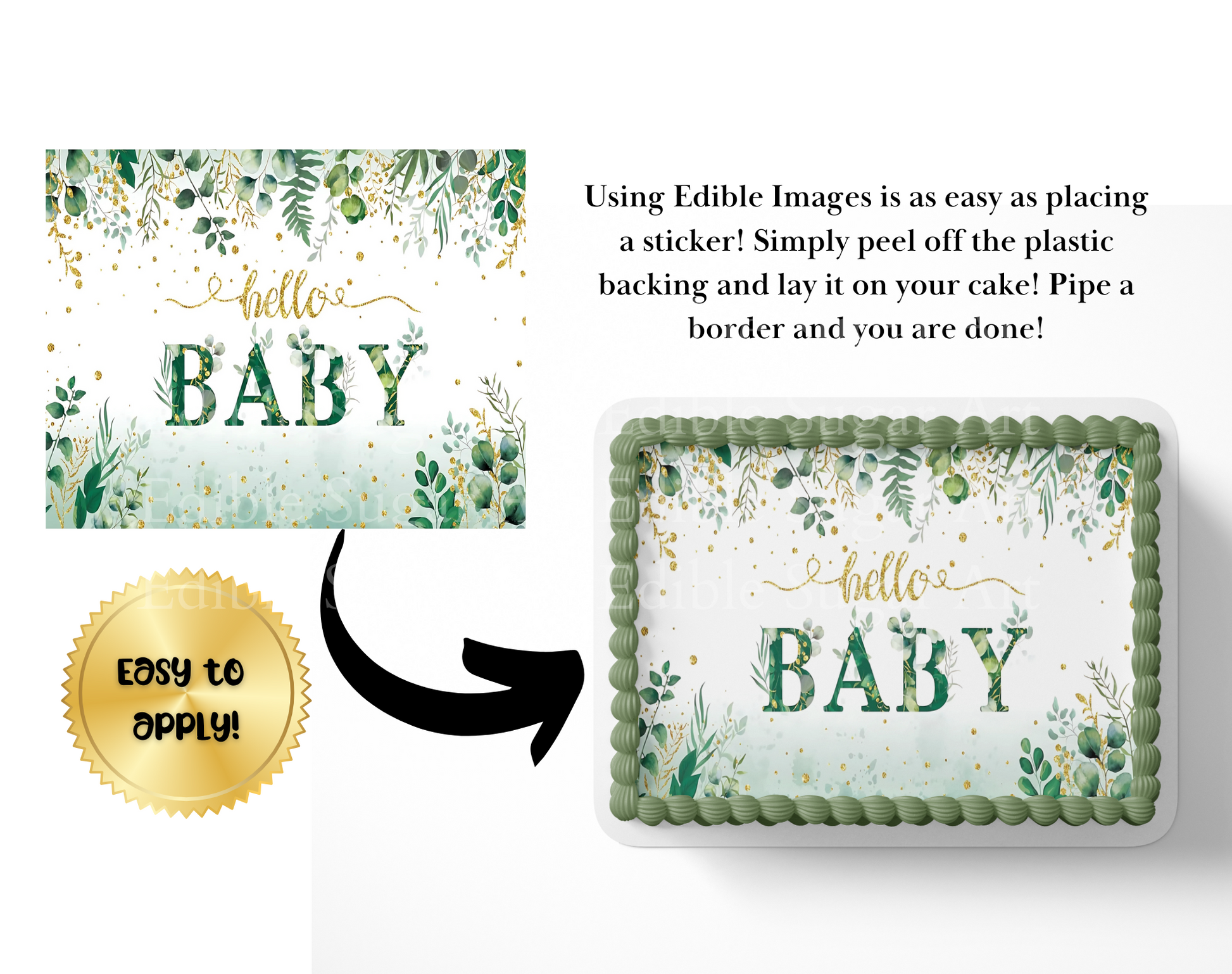 Hello Baby Cake Topper