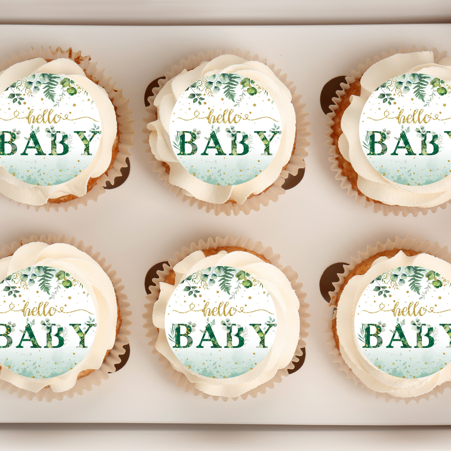 hello baby cupcake toppers