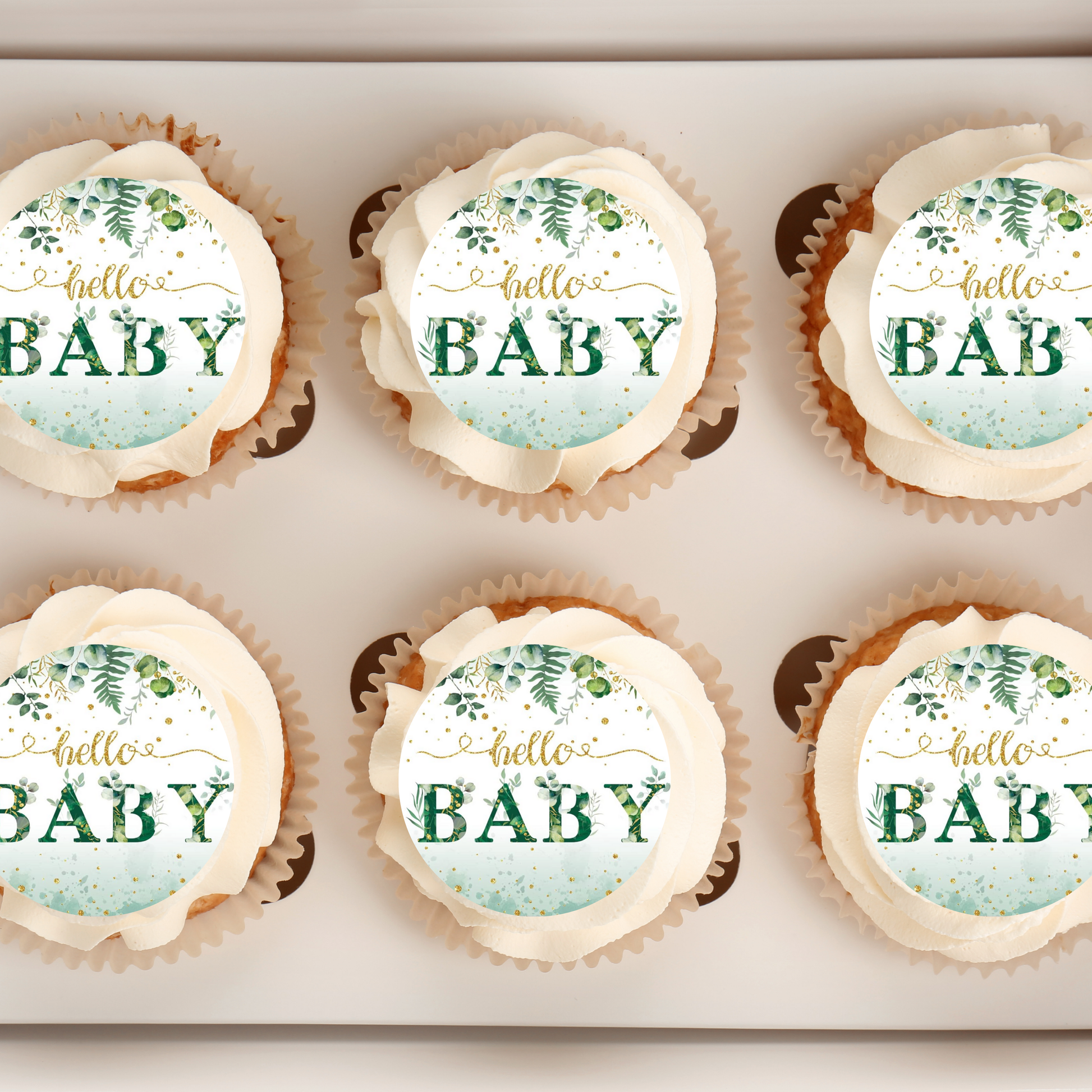 hello baby cupcake toppers