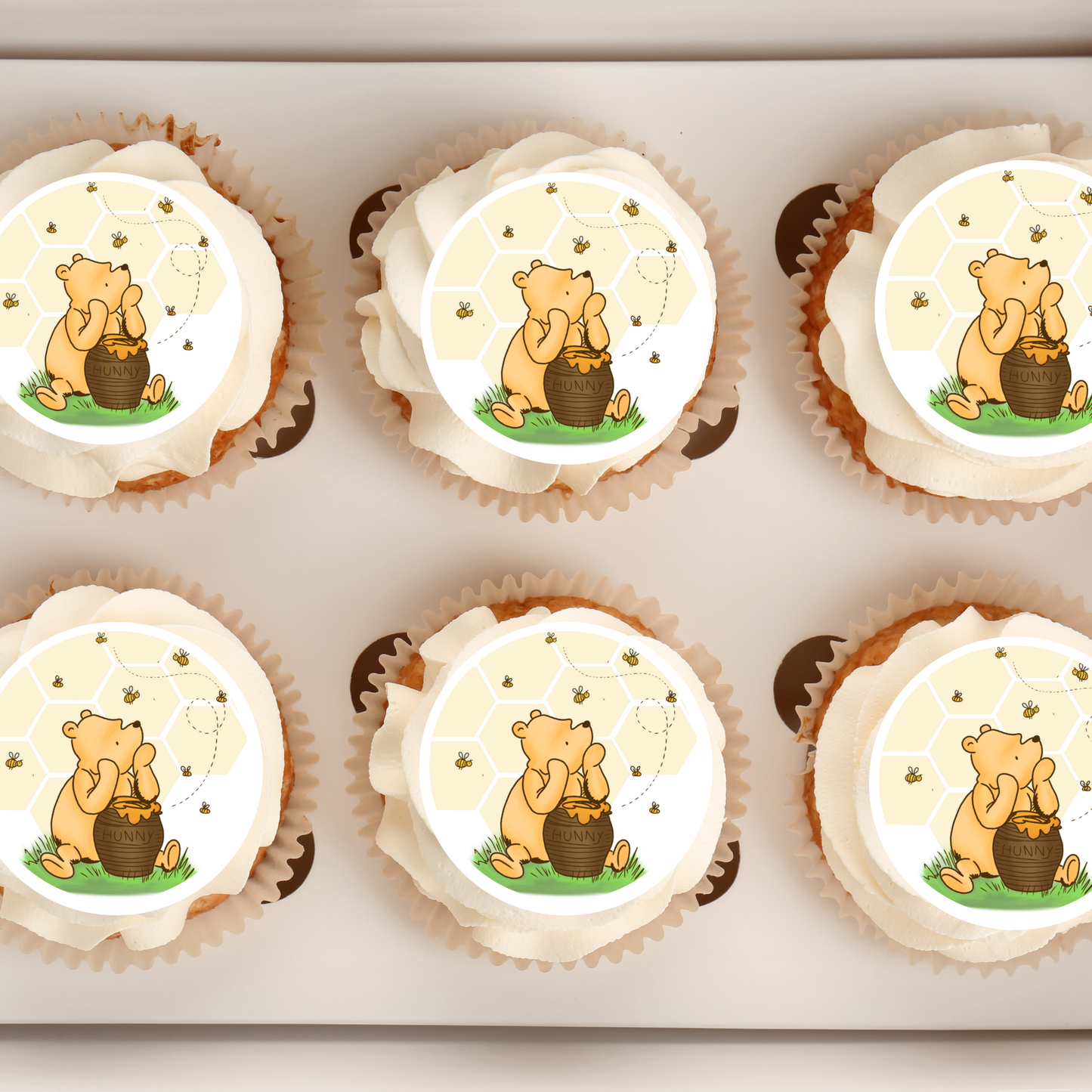 Pooh Bear Cupcake Topper Pooh Bear Baby Shower