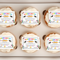 Kindergarten Graduation Diploma Cupcake Toppers