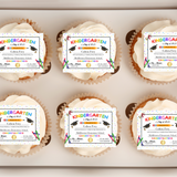 Kindergarten Graduation Diploma Cupcake Toppers