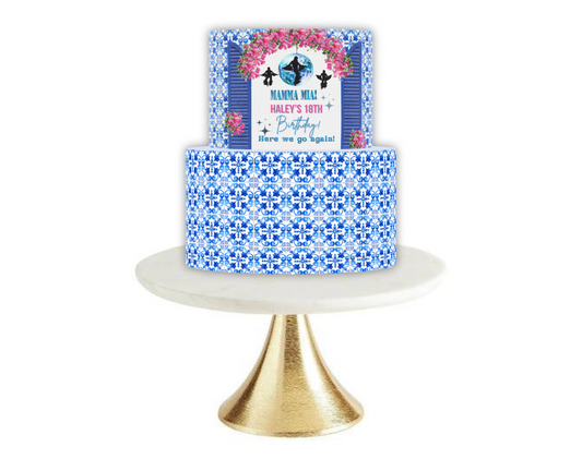 Mamma Mia birthday cake topper dancing queen