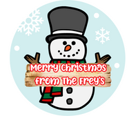 Christmas Cupcake Toppers Christmas Cake Topper Snowman cupcake topper Holiday cake topper Holiday cupcake topper