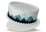 Mountain Cake Topper, Mountain Border, Mountain Wedding Decorations Mountain Cake Topper