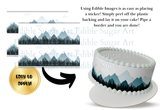 Mountain Cake Topper, Mountain Border, Mountain Wedding Decorations Mountain Cake Topper