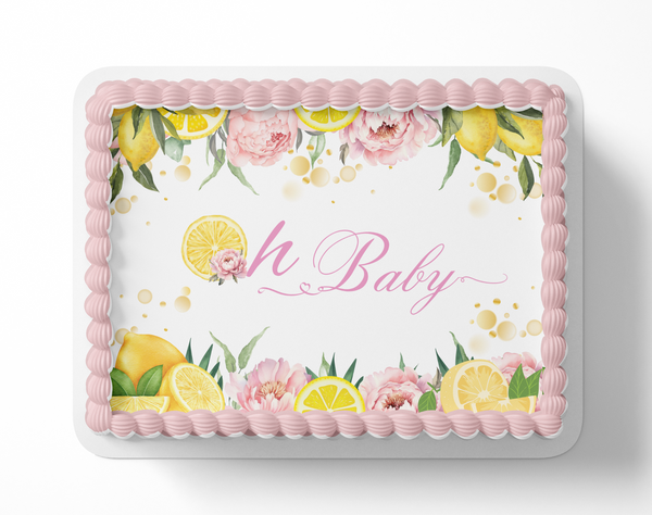 Oh Baby Lemon Baby Shower Cake Topper 