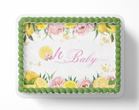 Oh Baby Lemon Baby Shower Cake Topper