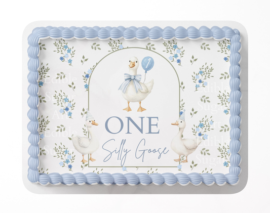 One Silly Goose Birthday Cake Topper