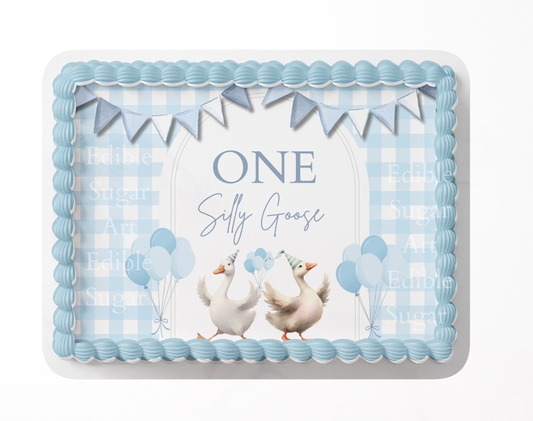 One Silly Goose Birthday Cake Topper