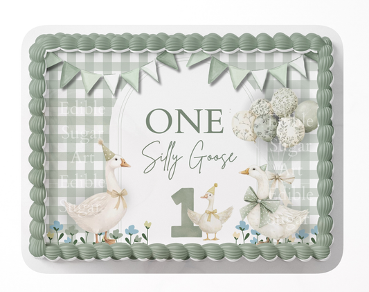 One Silly Goose Birthday Cake Topper