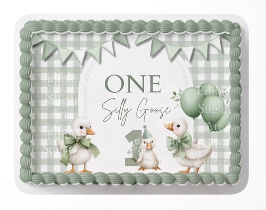 One Silly Goose Birthday Cake Topper