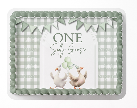 One Silly Goose Birthday Cake Topper