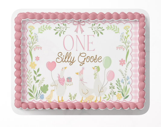 One Silly Goose Birthday Cake Topper