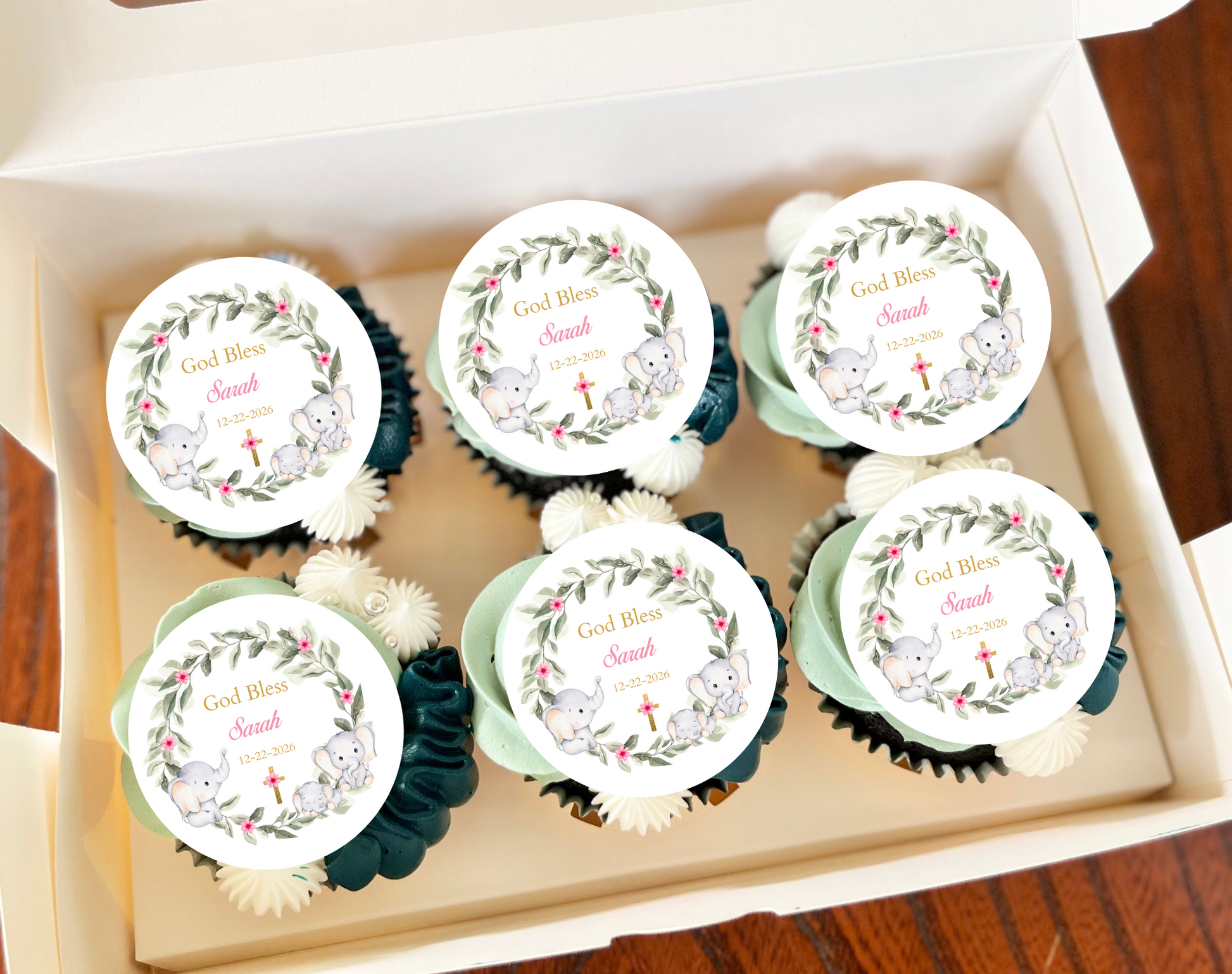 Baptism Cupcakes toppers