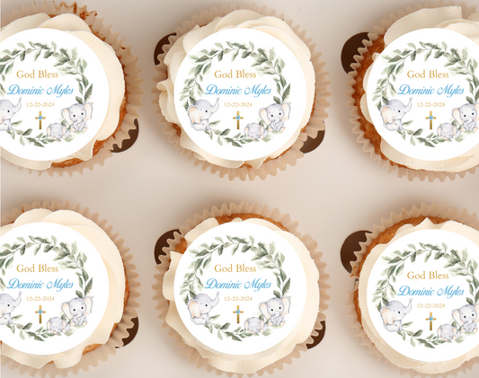 Baptism Cupcakes toppers