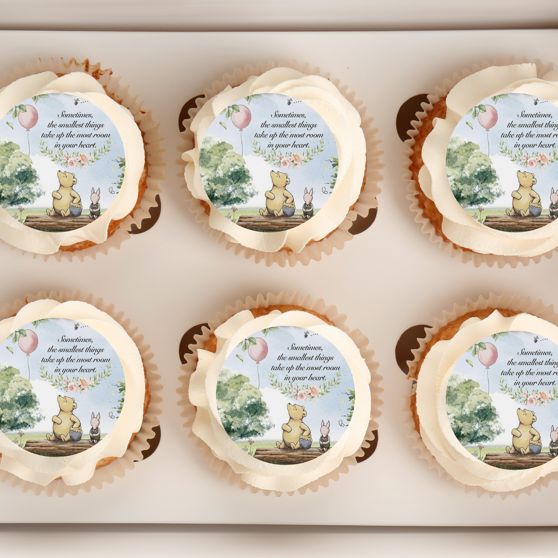 Pooh Bear Cupcake Topper Pooh Bear Baby Shower