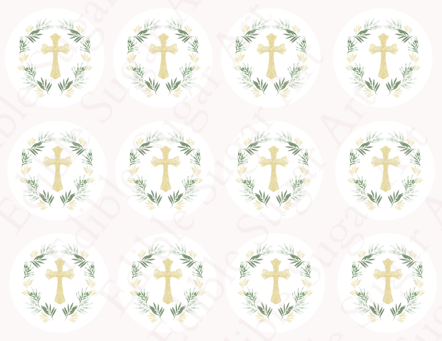 BAPTISM CUPCAKE TOPPERS