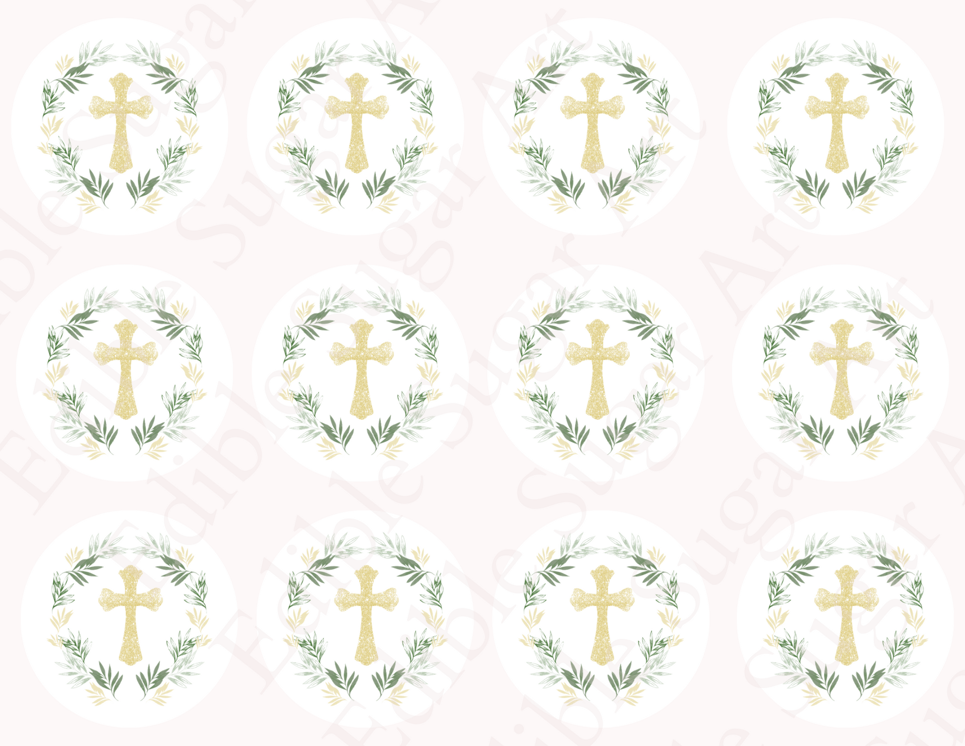 BAPTISM CUPCAKE TOPPERS