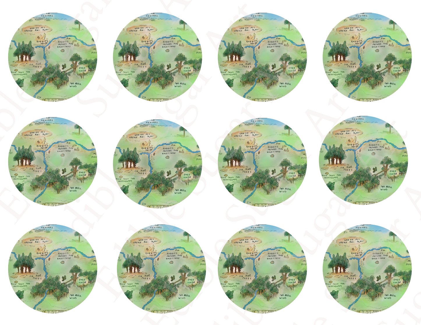Copy of 100 Acre woods POOH BEAR CUPCAKE Toppers Baby Shower Cupcake toppers Pooh bear baby shower cake Vintage Pooh bear Cupcake toppers Edible Cupcake toppers