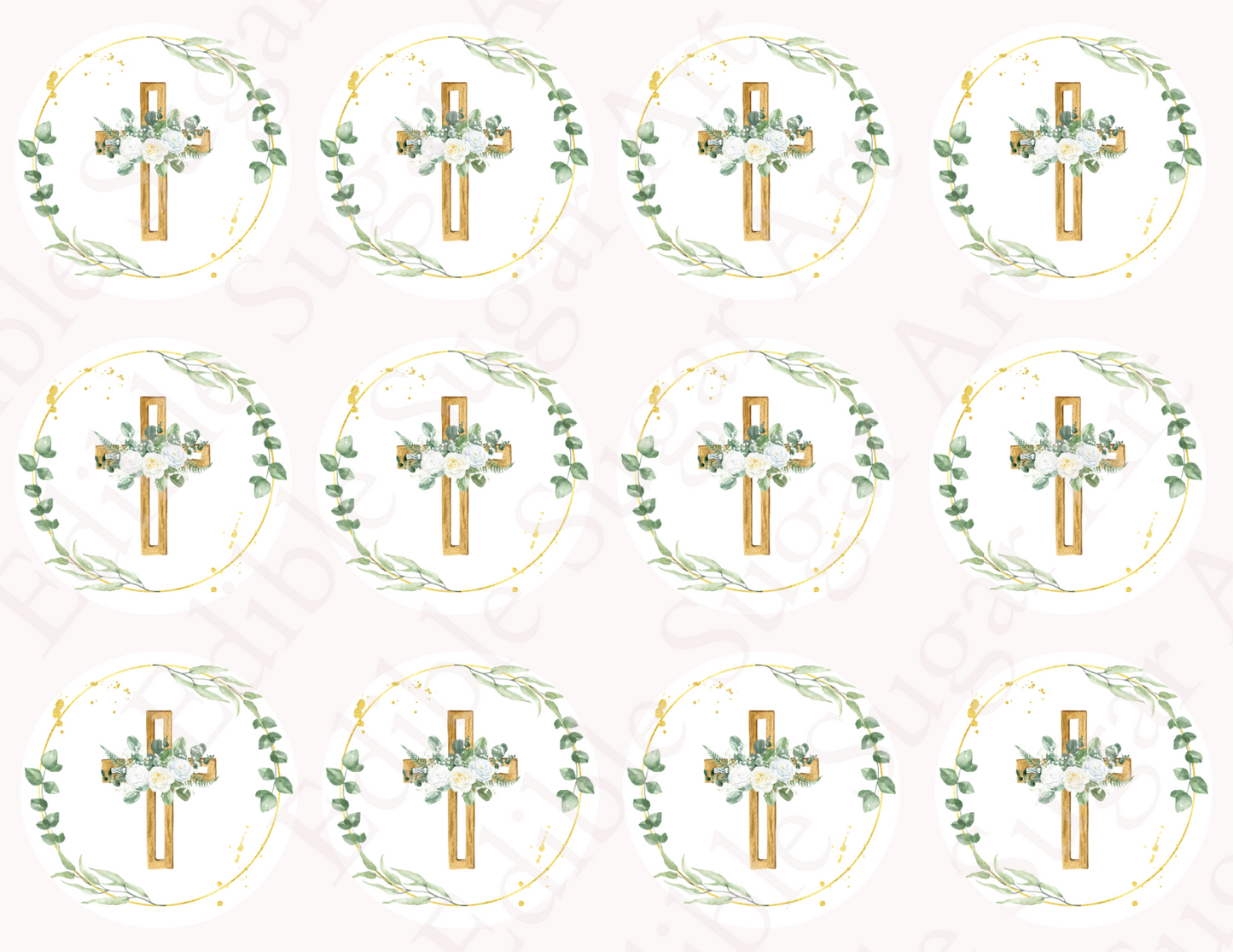 BAPTISM CUPCAKE TOPPERS