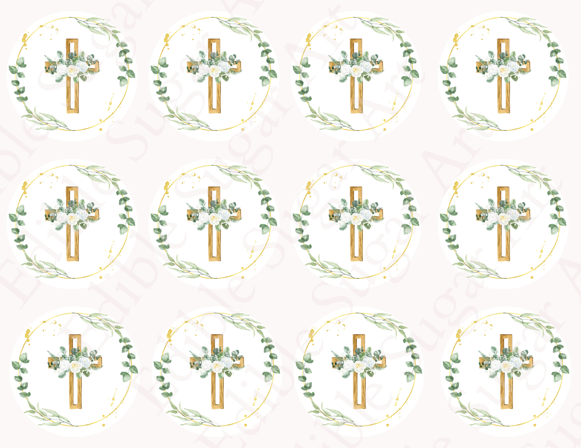 BAPTISM CUPCAKE TOPPERS