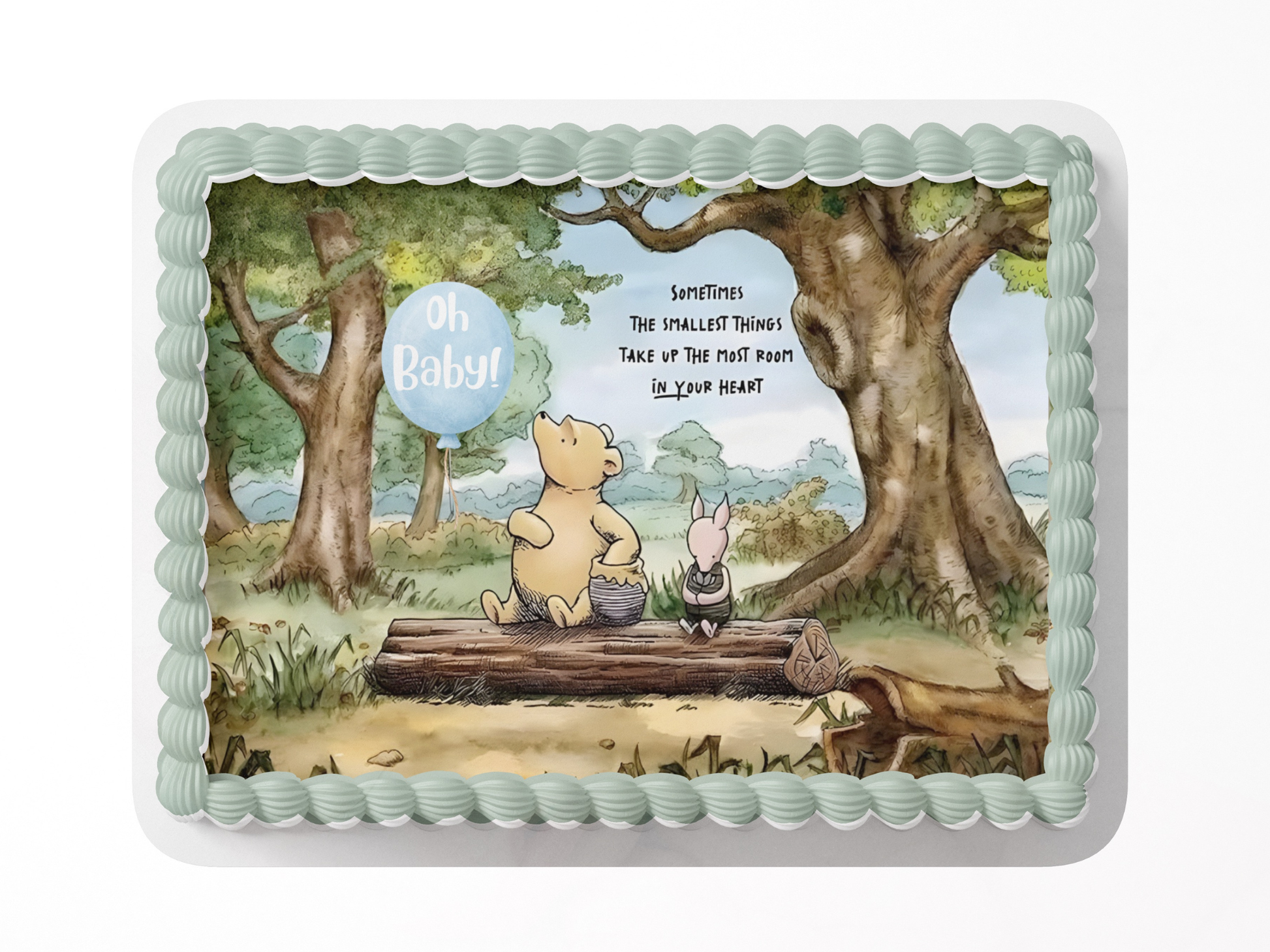 Pooh Bear Baby Shower Cake Topper