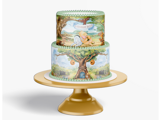 Pooh Bear Baby Shower Cake Topper