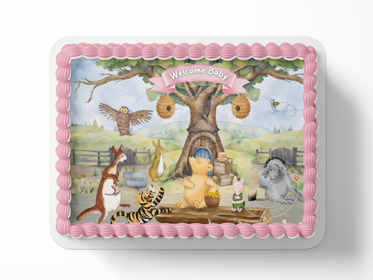 Pooh Bear Baby Shower Cake Topper